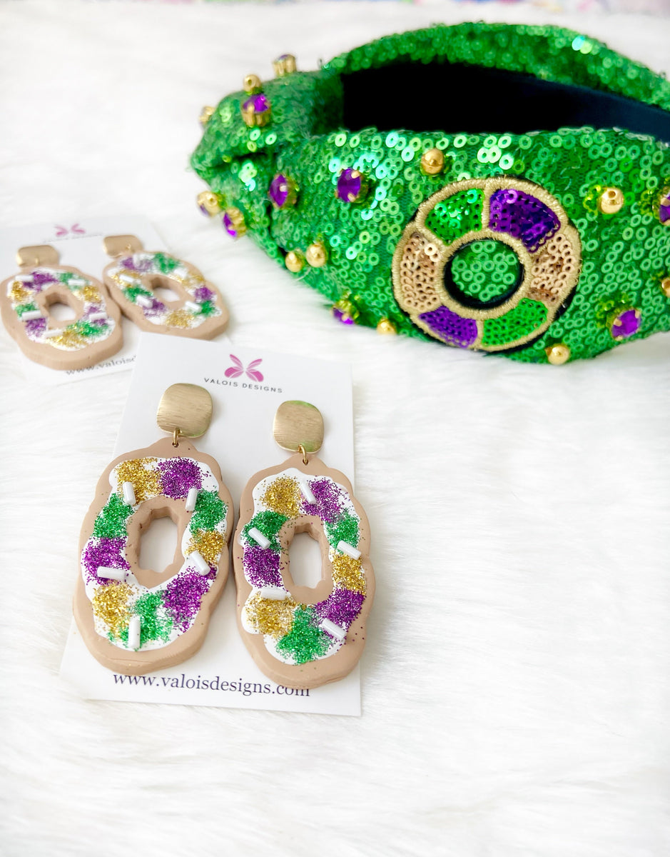 King cake hot sale baby earrings