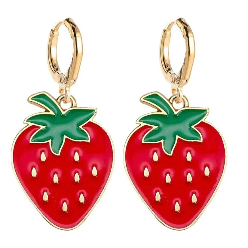 Strawberry Drop Earring