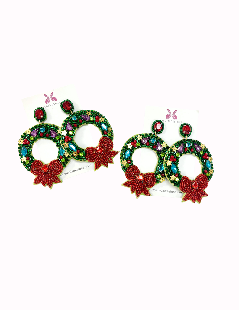 Christmas Wreath Earring