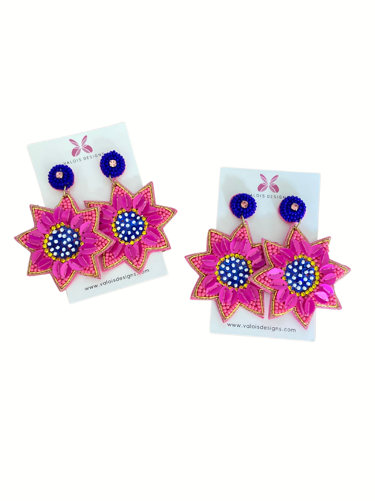 Pink Passion Flower Earring