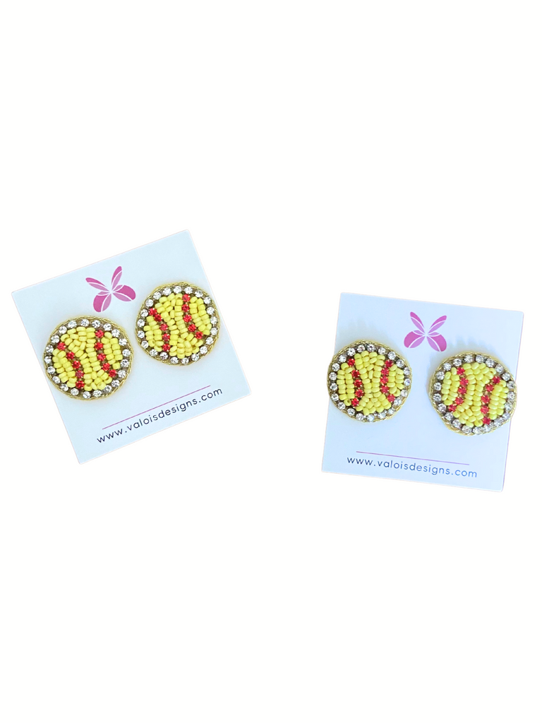 Softball Stud Earring