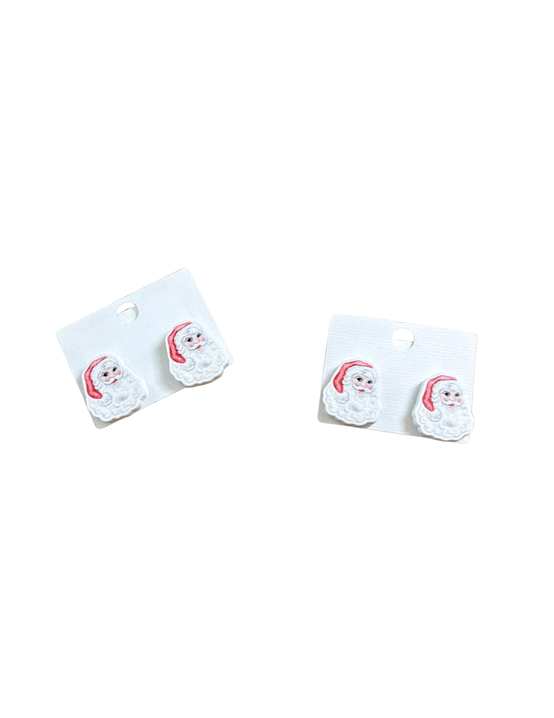 Vintage Santa Stud Earring