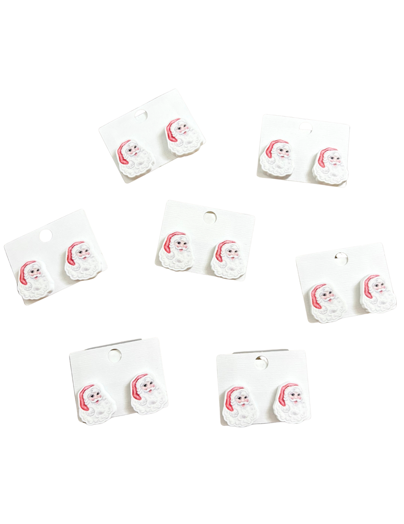 Vintage Santa Stud Earring