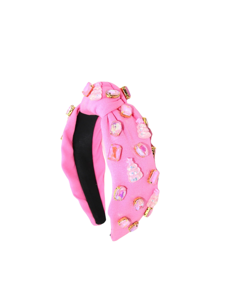 Pink Christmas Tree Headband