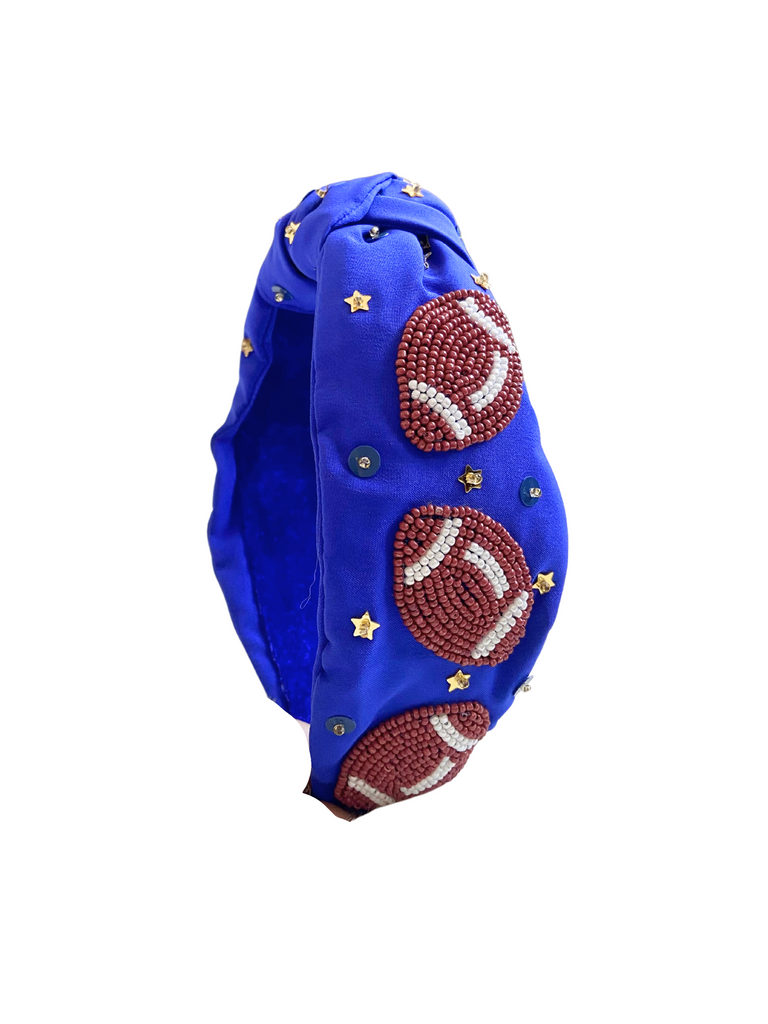 Blue Football Star Headband