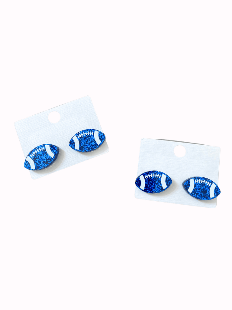 Glitter Football Stud Earring