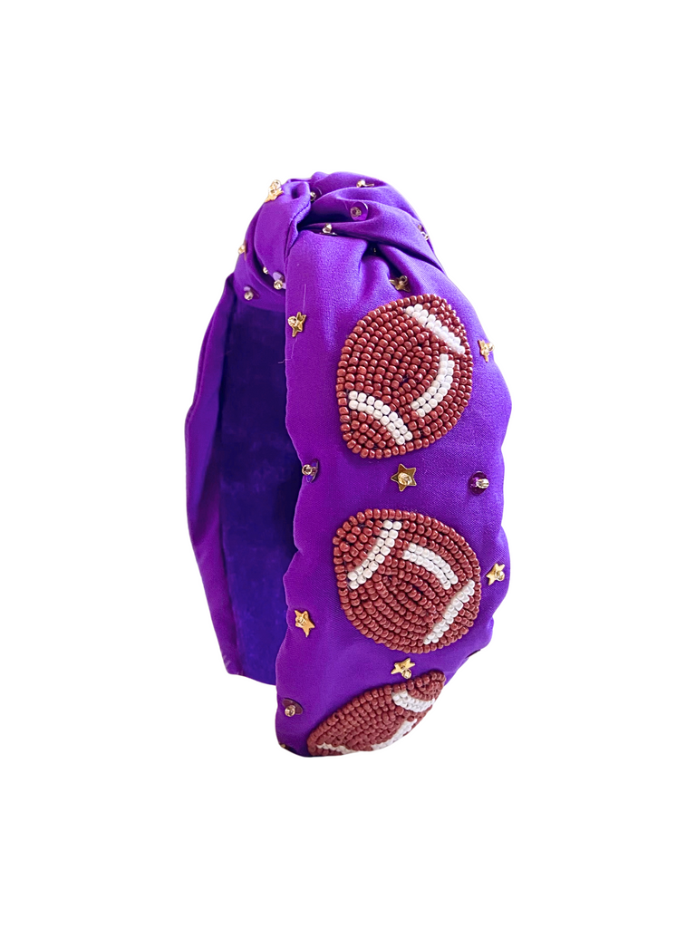 Purple Football Star Headband