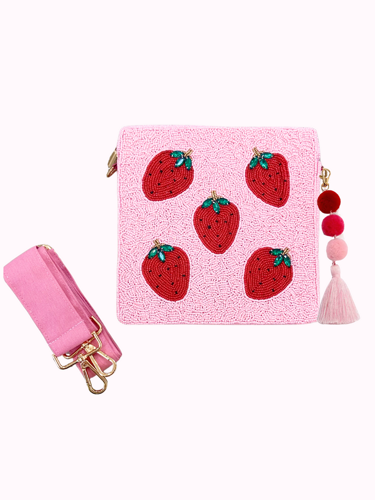 Beaded Strawberry Purse