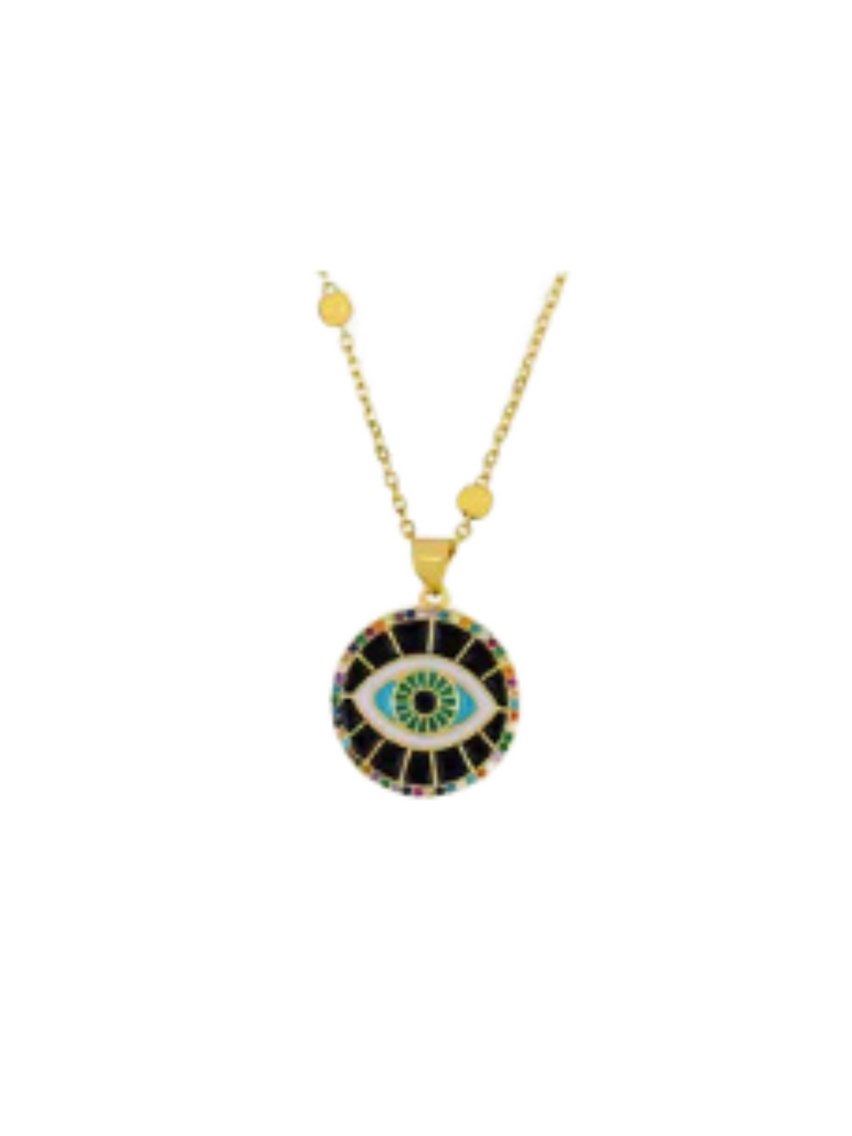 Round Black Eye Necklace