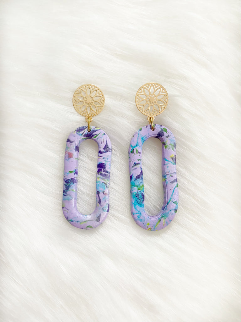 Lavender Hayze Clay Earrings