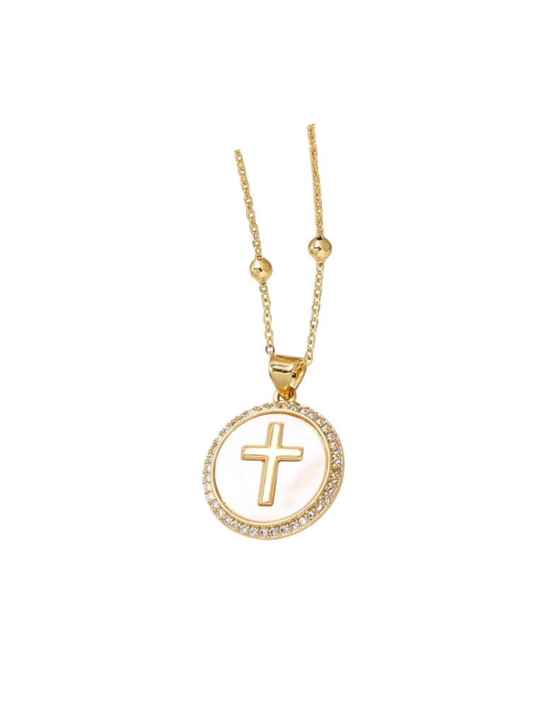 Cross w/ Shell Necklace