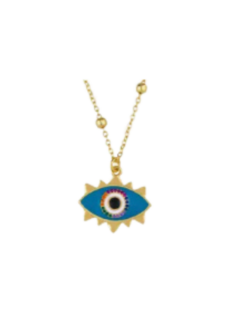 Oval Turquoise Eye Necklace