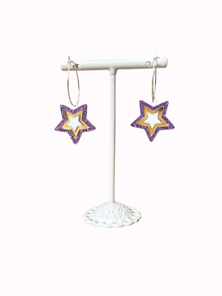 Game Day Star Hoop Earring