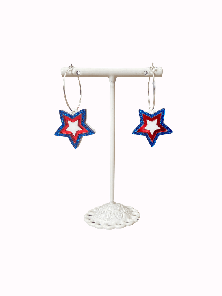 Game Day Star Hoop Earring