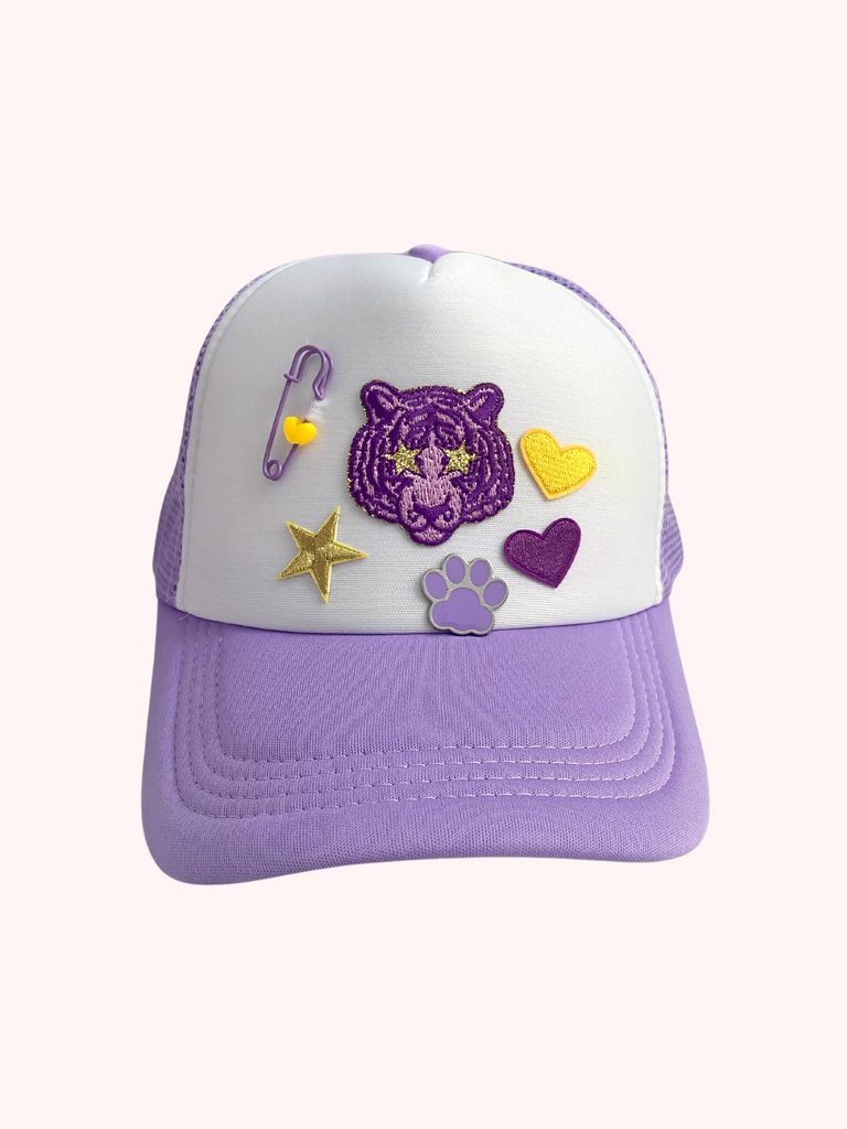 Purple & Gold Tiger Trucker Hat