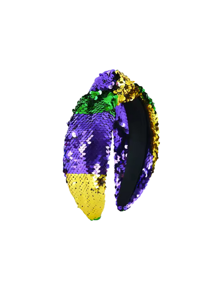 Sequin Mardi Gras Headband