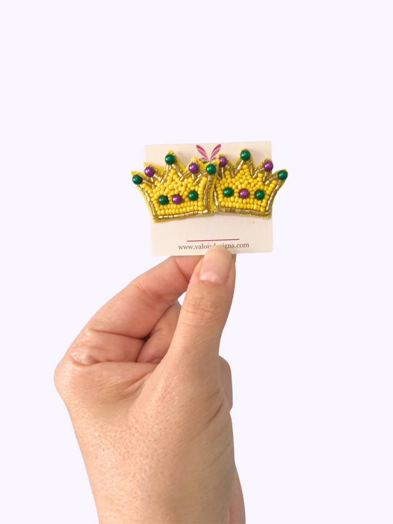 Royal Kings Crown Stud Earrings