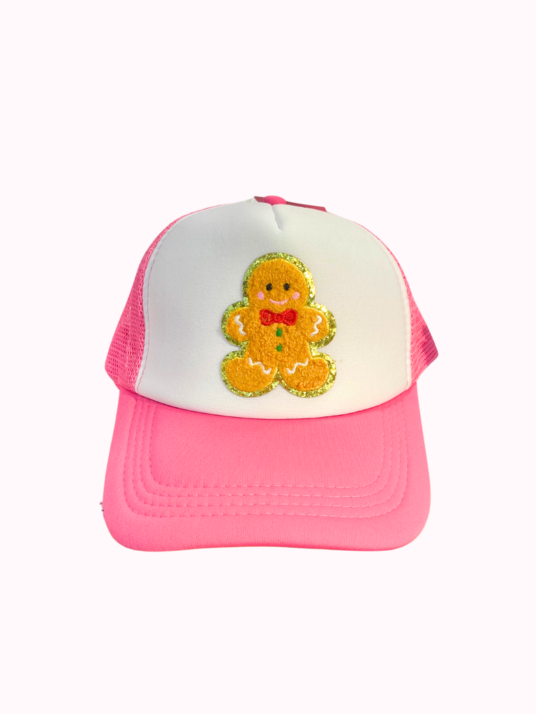 Gingerbread Man Chenille Patch Trucker Hat