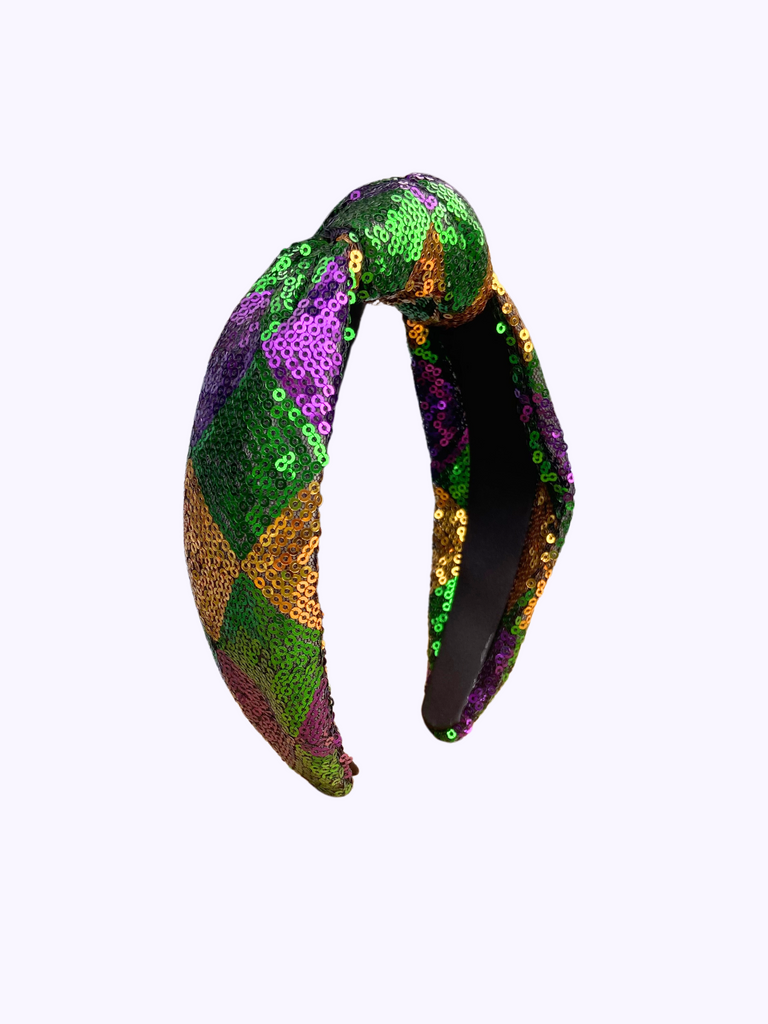 Mardi Gras Sequin Jester Headband