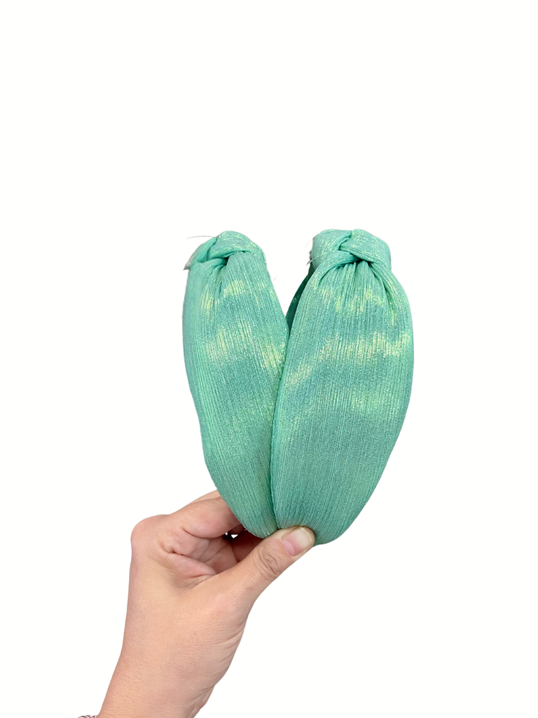 Shimmer Metallic Lt. Green Headband