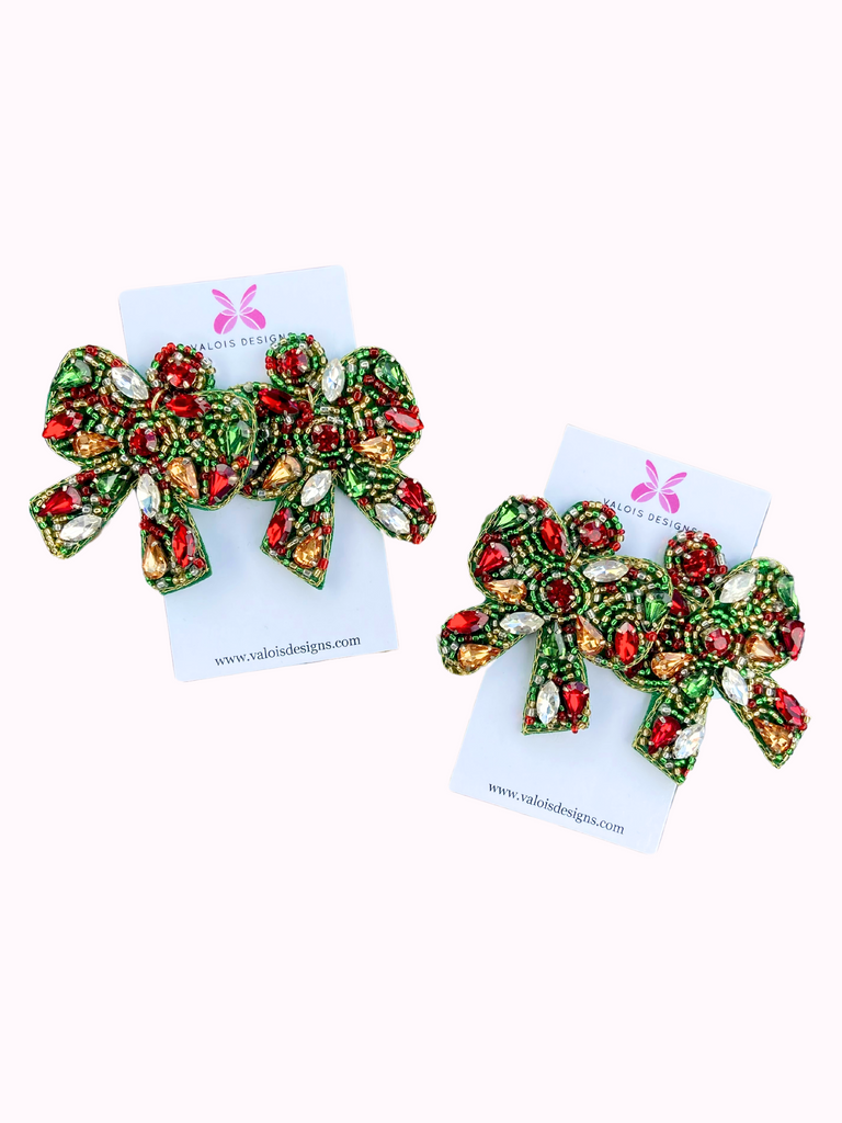 Christmas Bow Earrings