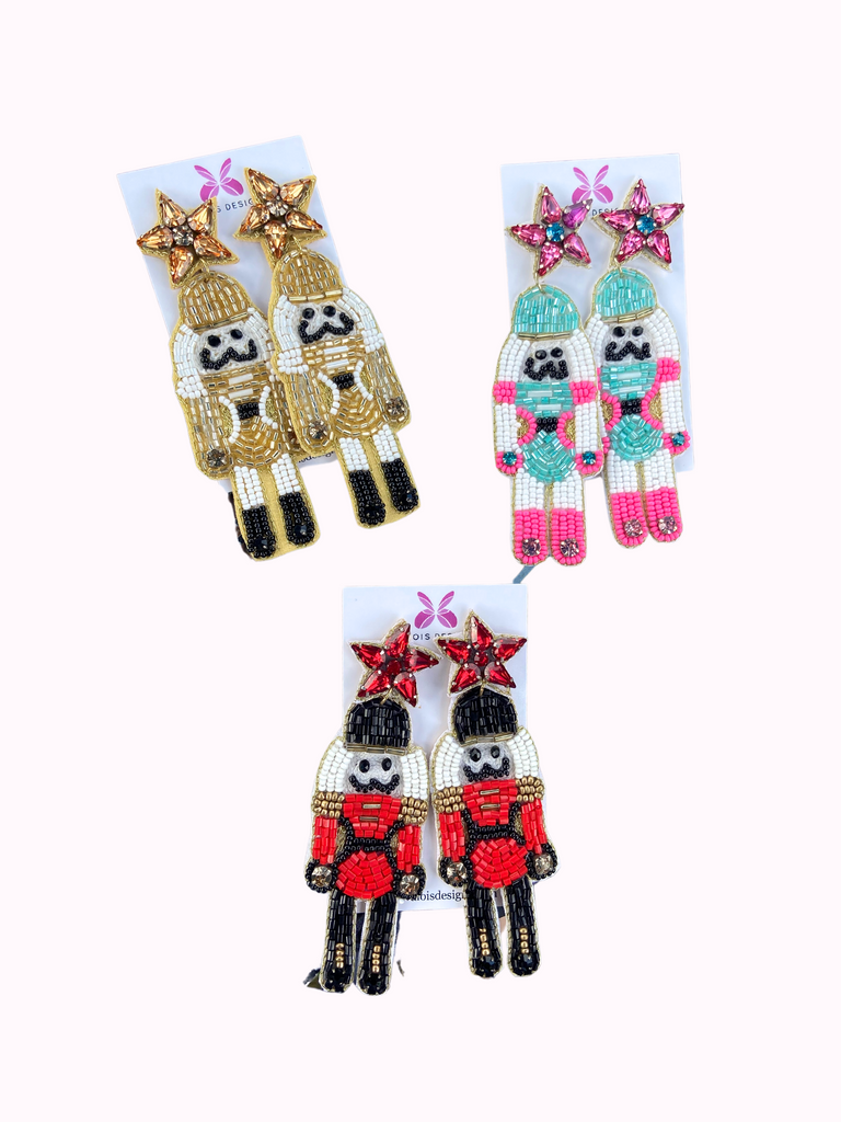 Beaded Nutcracker Earrings