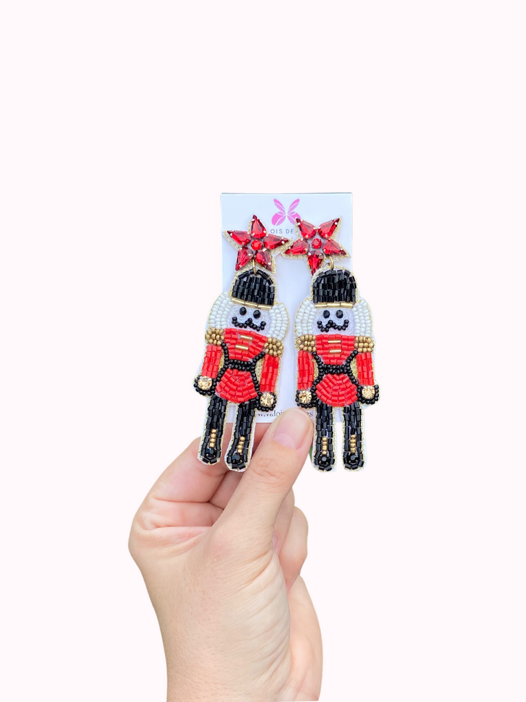 Beaded Nutcracker Earrings