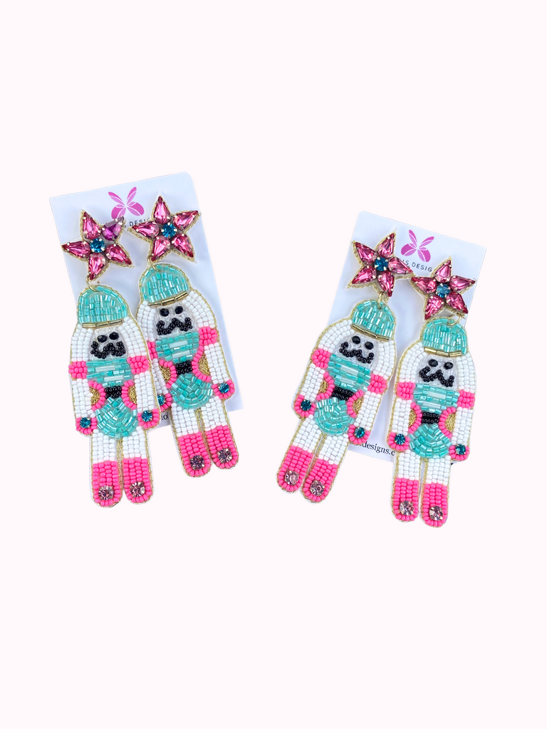 Beaded Nutcracker Earrings