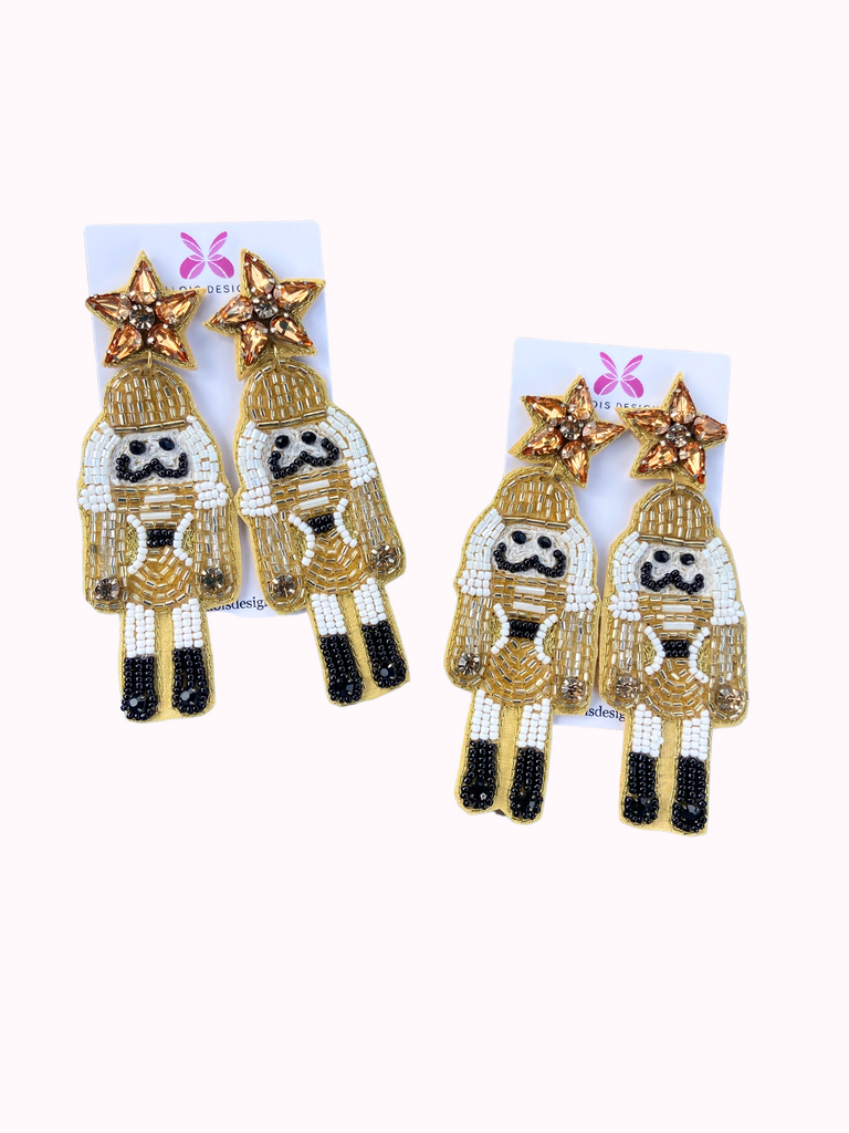 Beaded Nutcracker Earrings