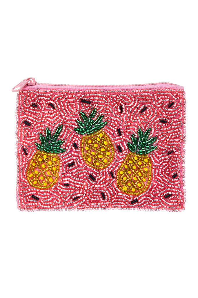 Pineapple Party Beaded Pouch