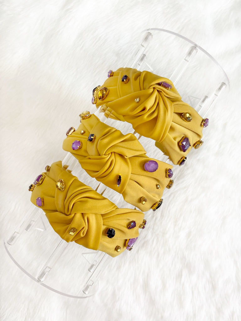 Purple & Gold Jeweled Headband