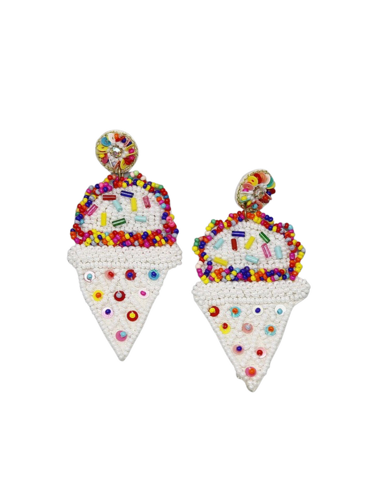 Ice Cream Beaded Earrings