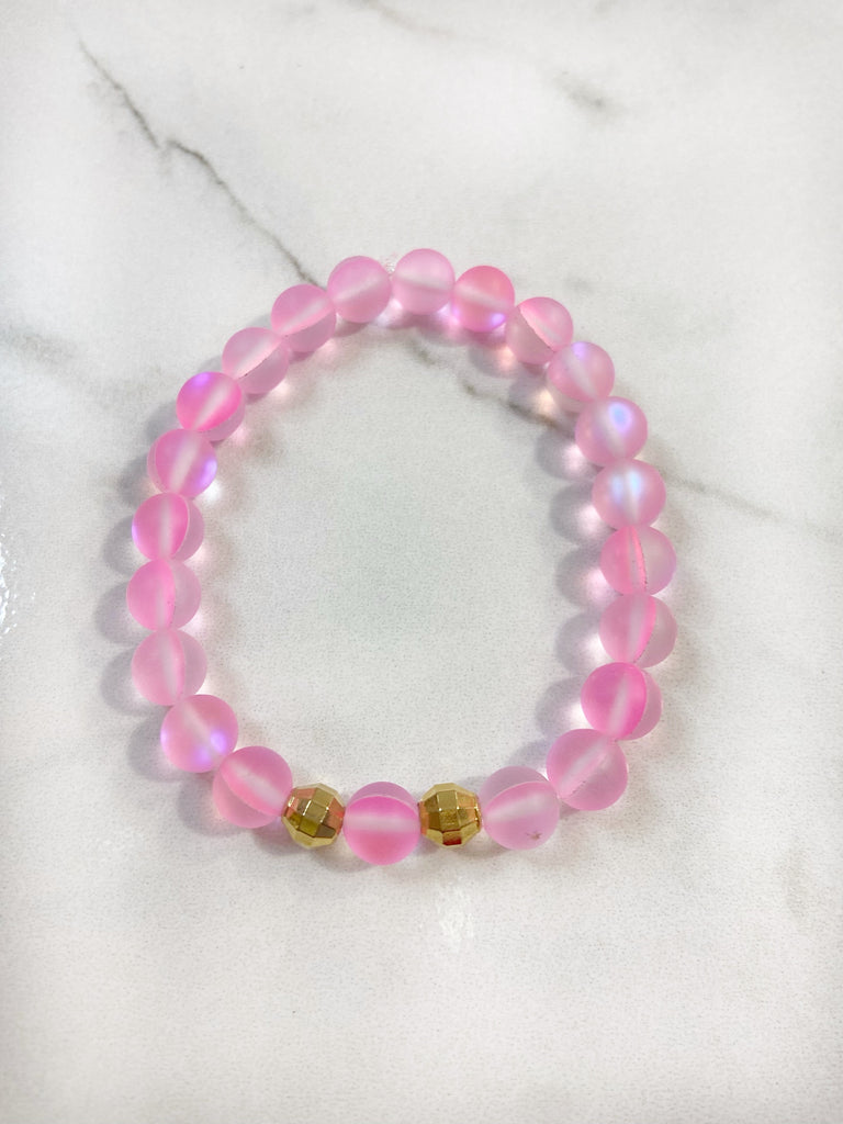 Pink Mermaid Glass Bracelets