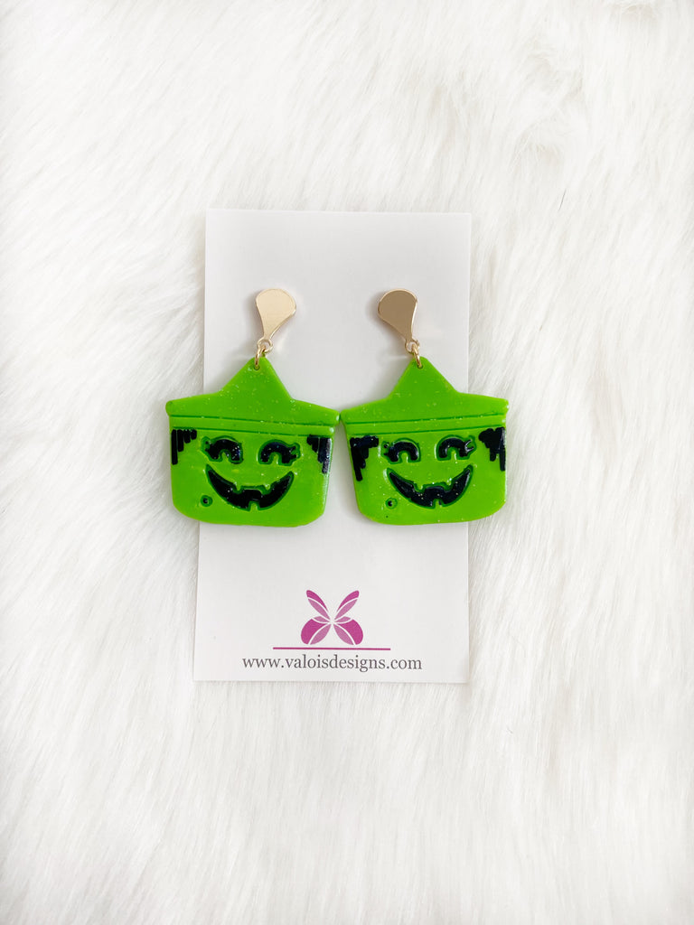 McBoo Bucket Halloween Earrings