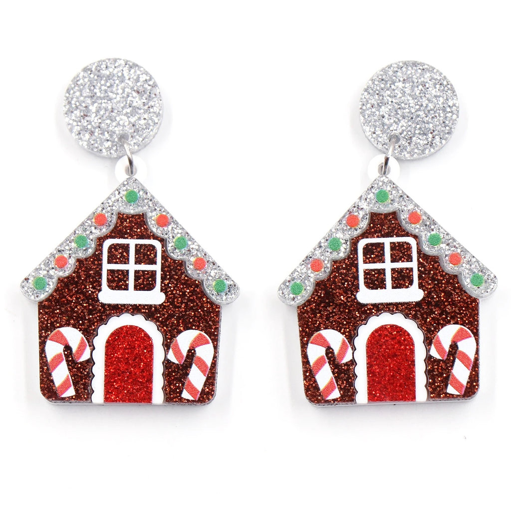 Gingerbread House Resin Earring