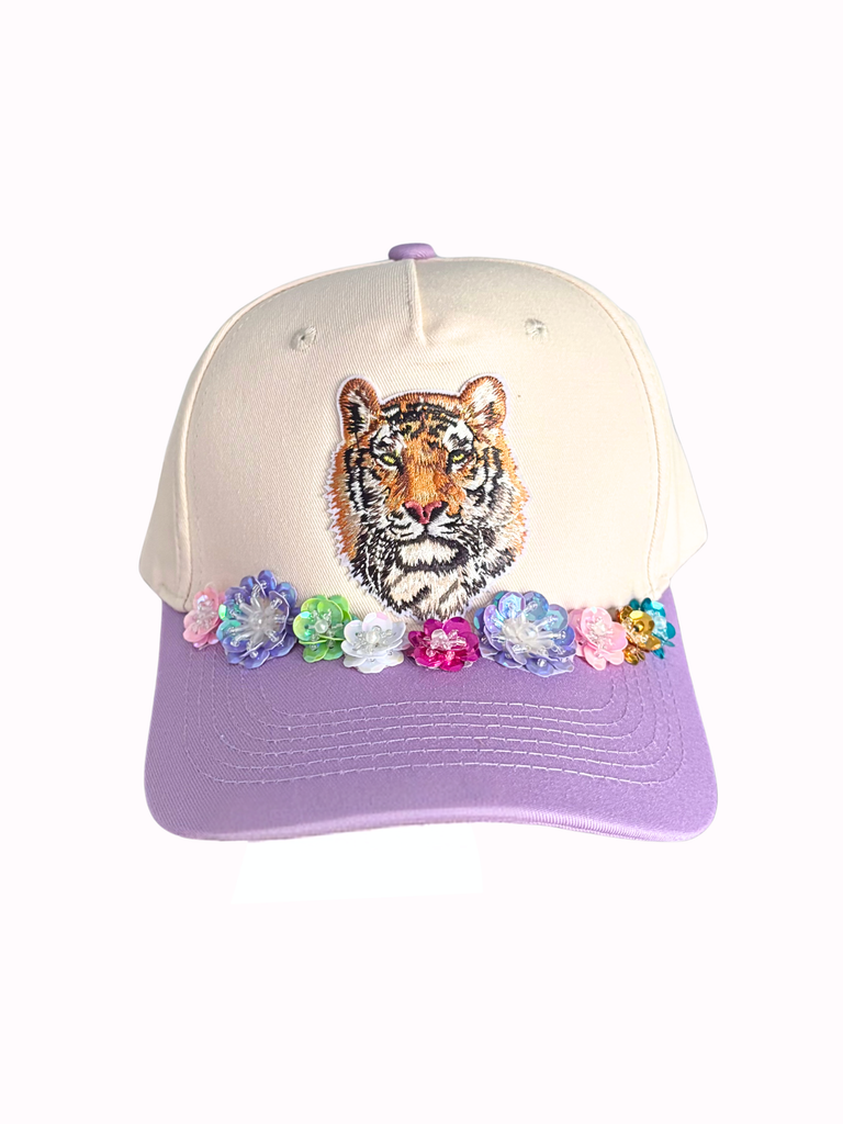 Flower Power Tiger Canvas Hat