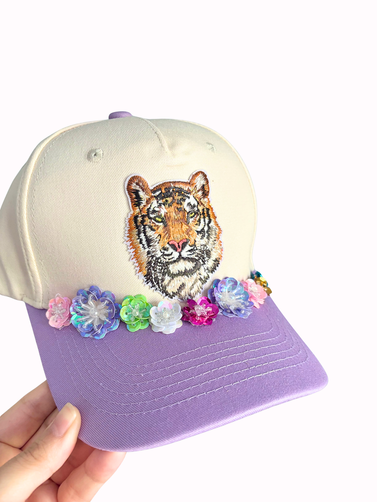 Flower Power Tiger Canvas Hat