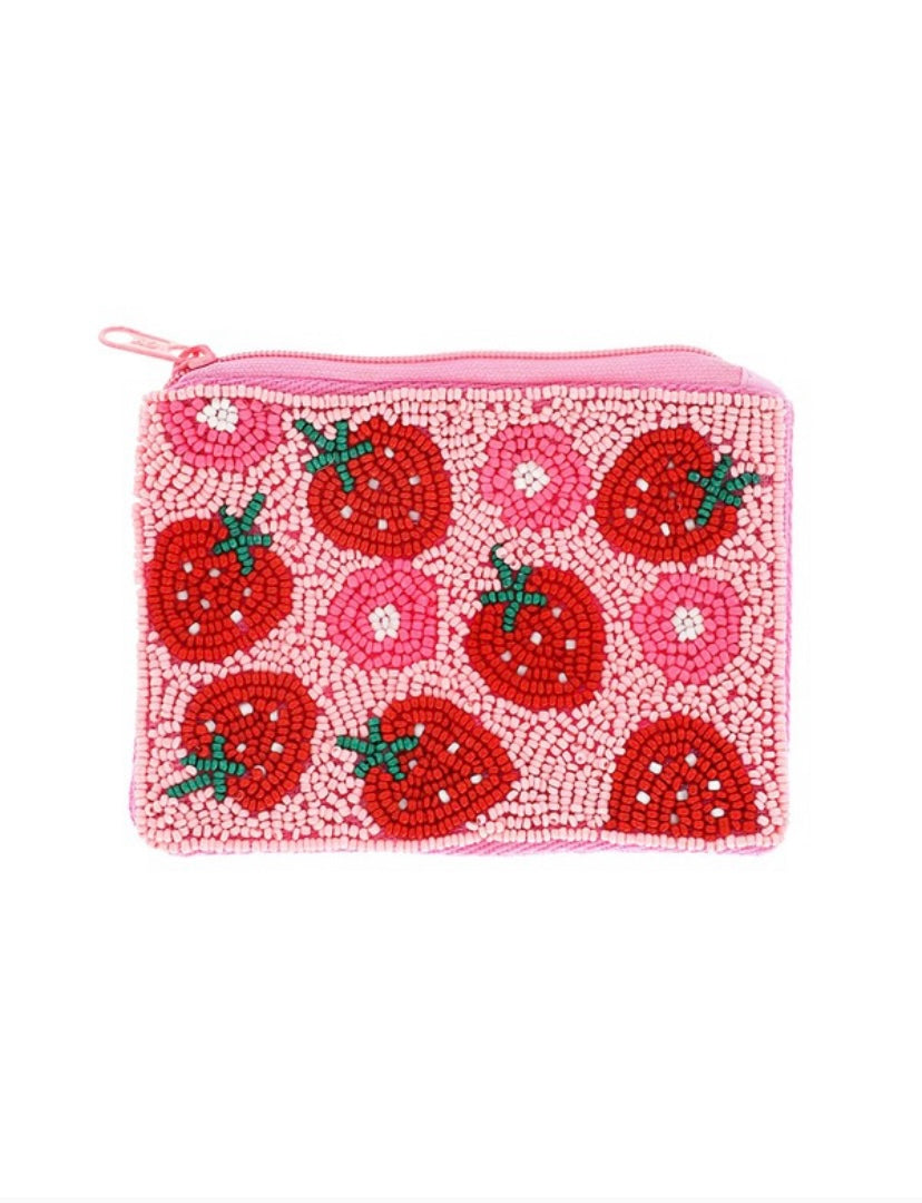 Round straw bag - Beige/Watermelon - Kids | H&M IN
