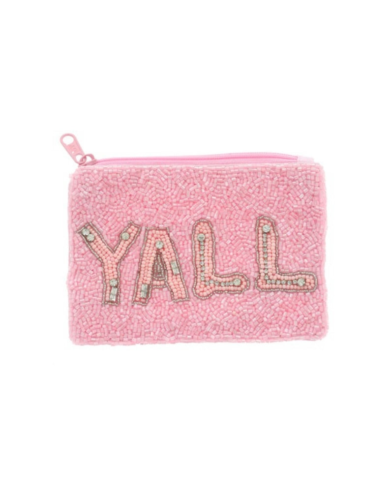 Y'all Beaded Coin Pouch