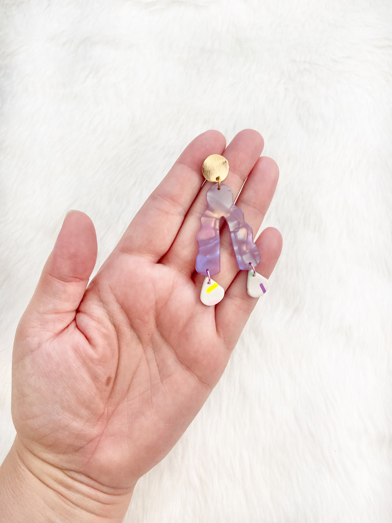 Lilac Funfetti Earrings