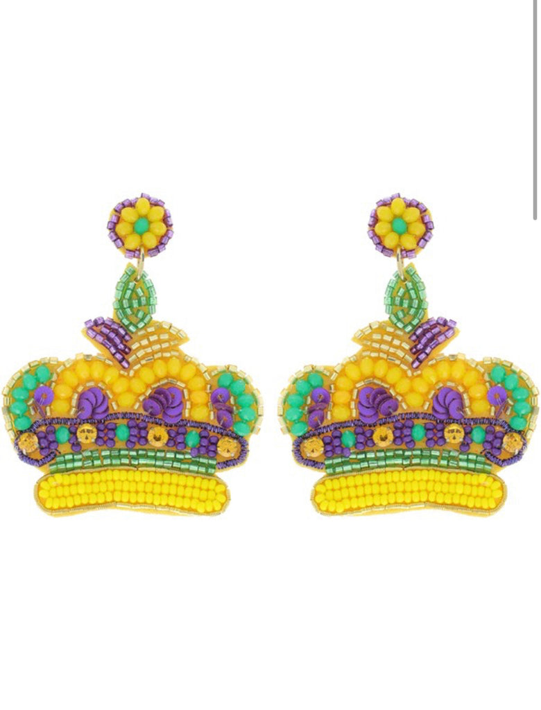 Kings Crown Beaded Earrings