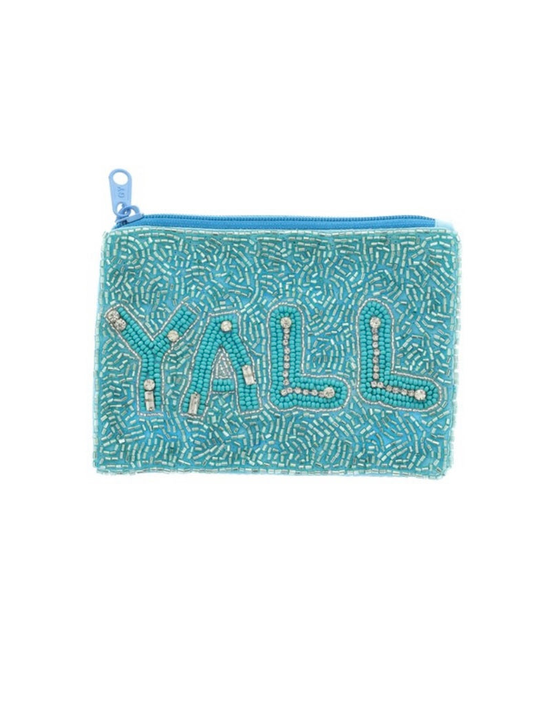 Y'all Beaded Coin Pouch