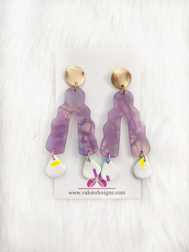 Lilac Funfetti Earrings