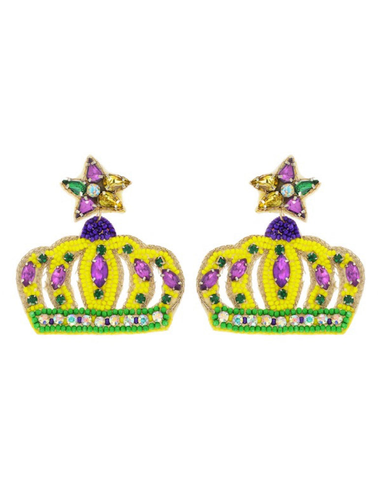Queens Crown Beaded Earrings