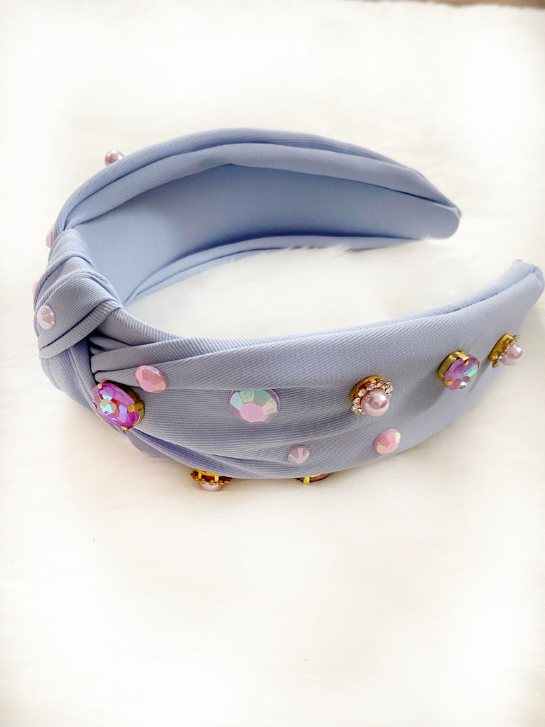Blue Jeweled Headband