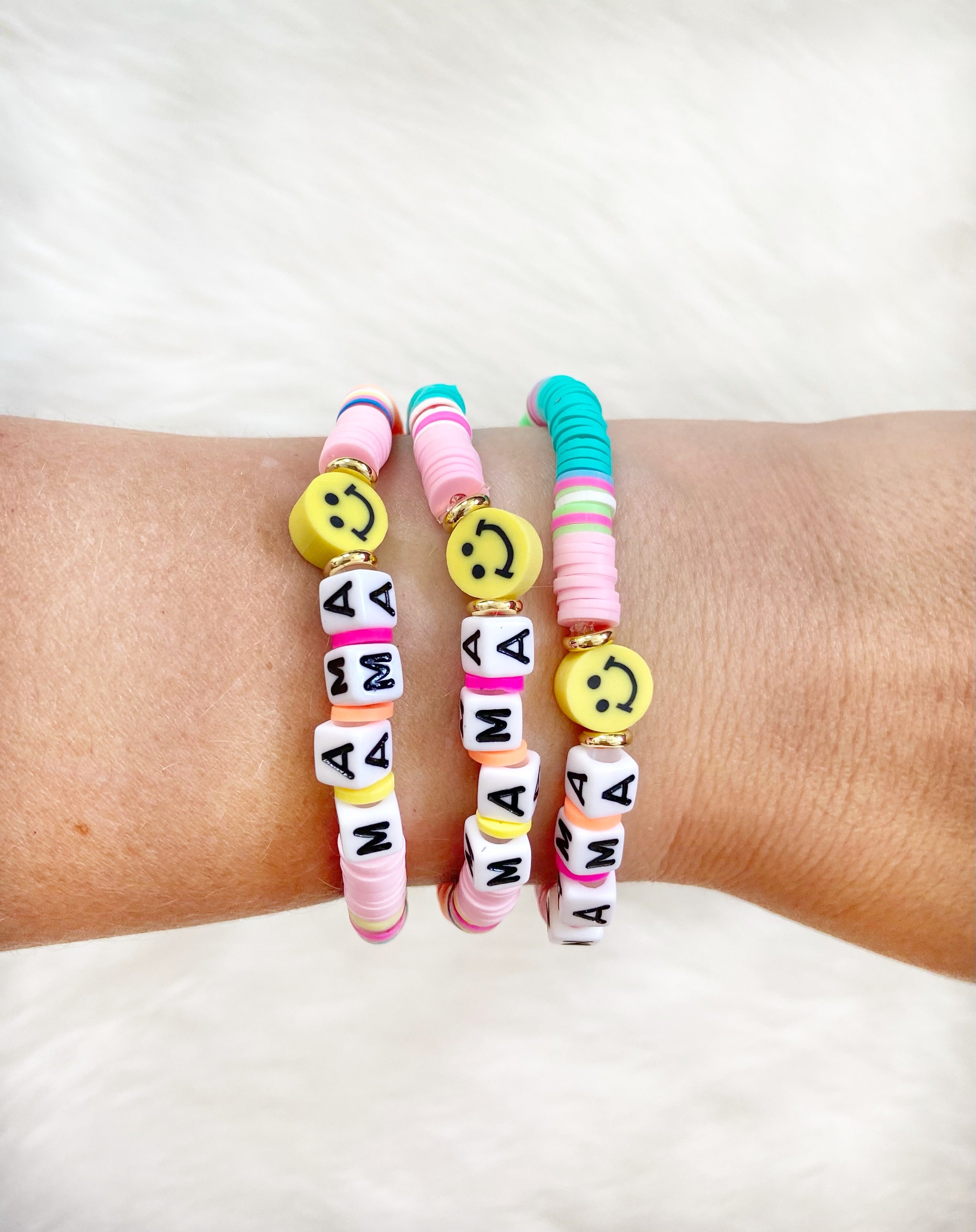 5 Little Monsters: Clay Disc Bead Bracelets