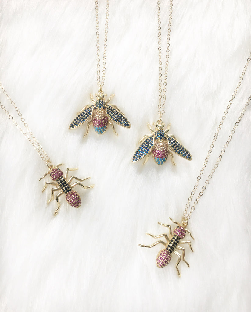 Pink Ant Necklace