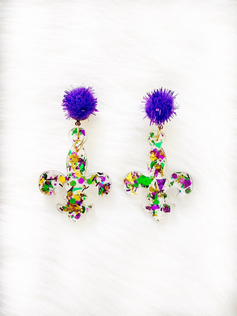 Confetti Fleur De Lis Earrings
