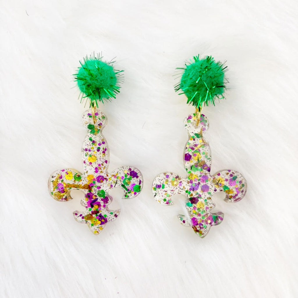Confetti Fleur De Lis Earrings