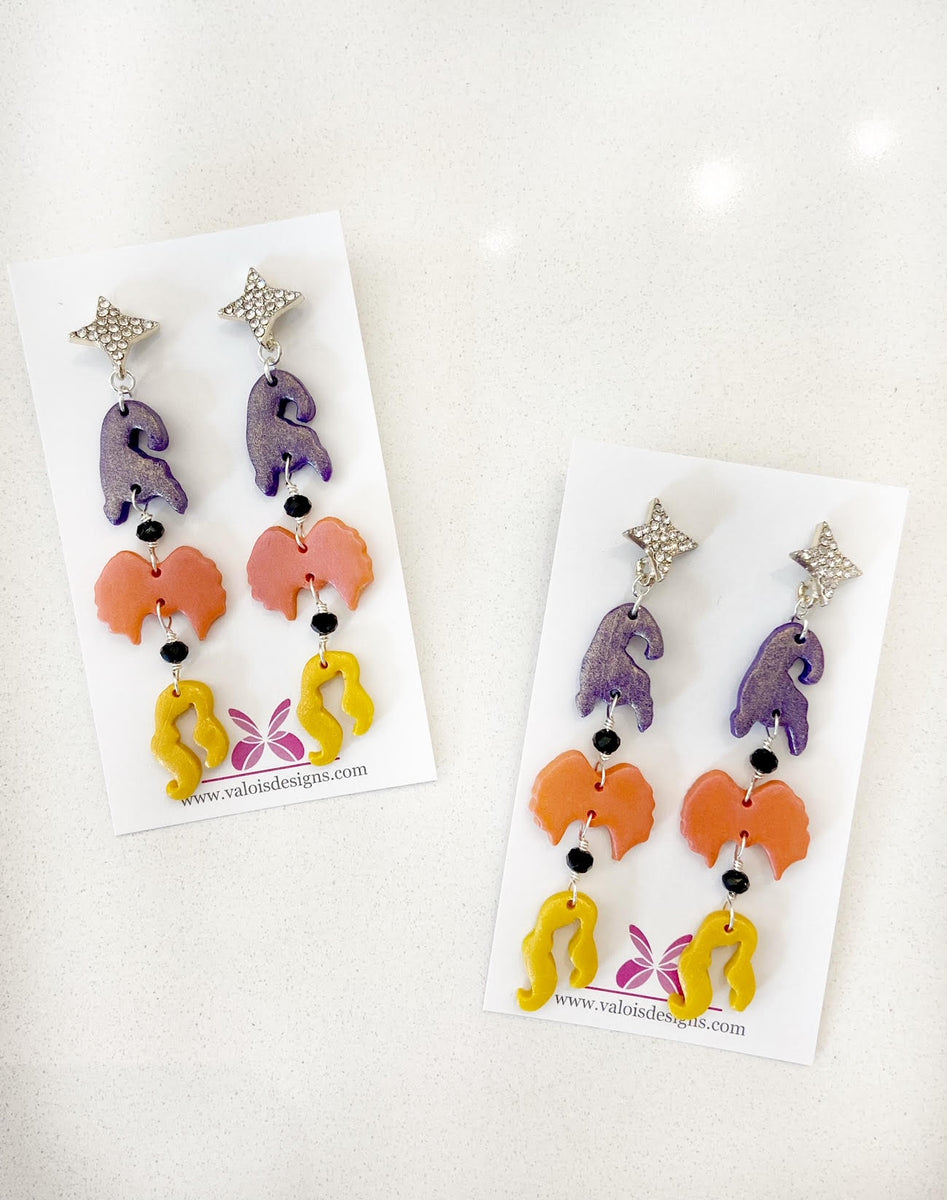 Sanderson Sisters Clay Earrings Valois Designs